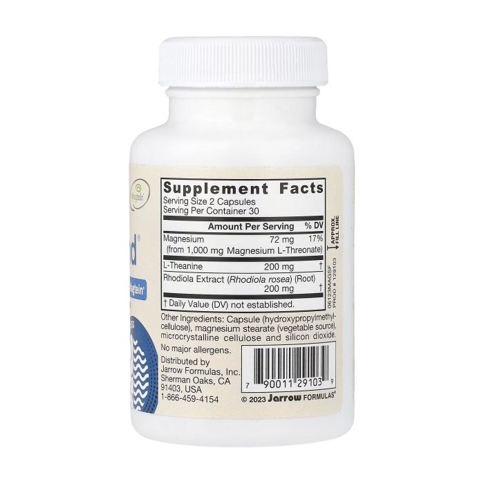 Jarrow Formulas MagMind 60 капсул — магній L-треонат, теанін, родіола