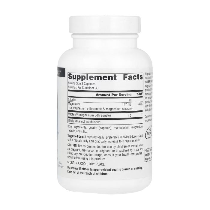 Source Naturals Magtein Magnesium L-Threonate 90 капсул - магний l-треонат