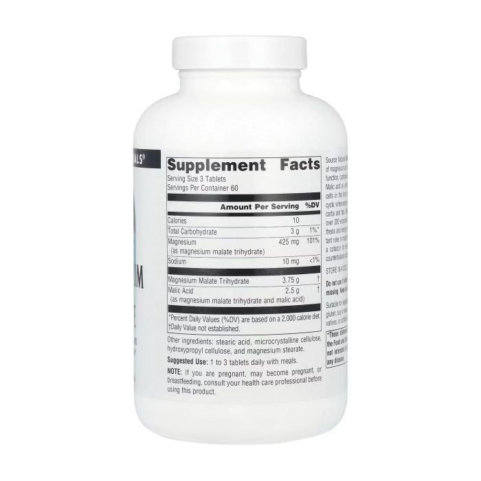 Source Naturals Magnesium Malate 1250 mg 180 таблеток - магній малат