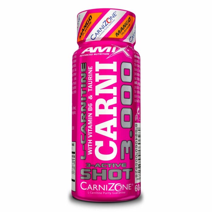 AMIX CarniShot 3000 20 x 60 мл Mango — рідкий L-карнітин 3000 мг у порції