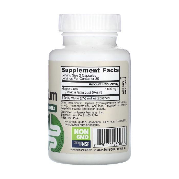 Jarrow Formulas Mastic Gum 1000 mg 60 вег. капсул - смола мастикового дерева