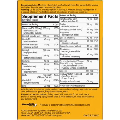 Nature's Way Alive! Mens 50+ Complete Multivitamin 50 таблеток - комплекс для чоловіків 50+