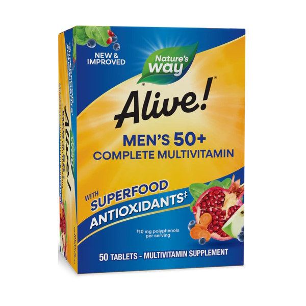 Nature's Way Alive! Mens 50+ Complete Multivitamin 50 таблеток - комплекс для мужчин 50+