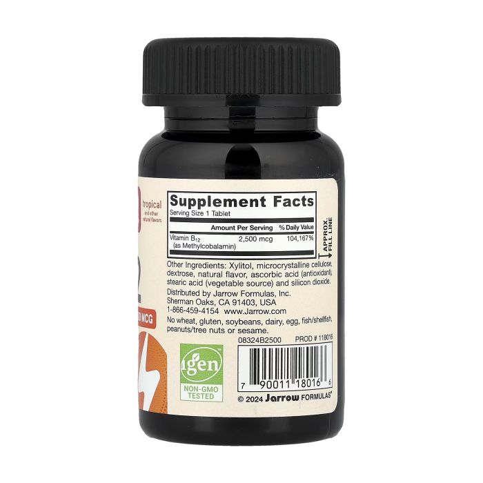 Jarrow Formulas Methyl B-12 2500 mcg 100 жувальних таблеток — метилкобаламін тропічний