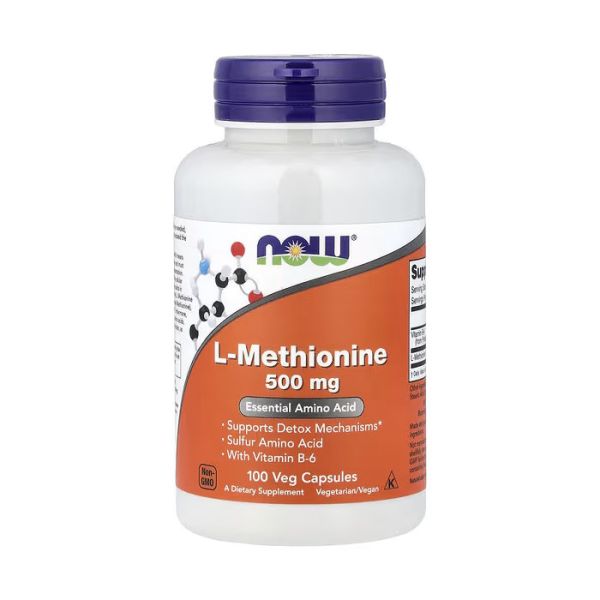 NOW Foods L-Methionine 500 mg 100 капсул - L-метіонін з вітаміном B6