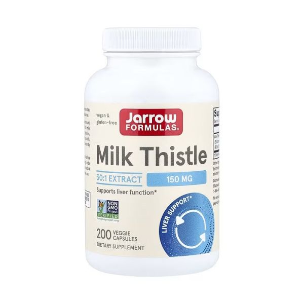 Jarrow Formulas Milk Thistle 200 веганських капсул — розторопша плямиста, силімарин 80%