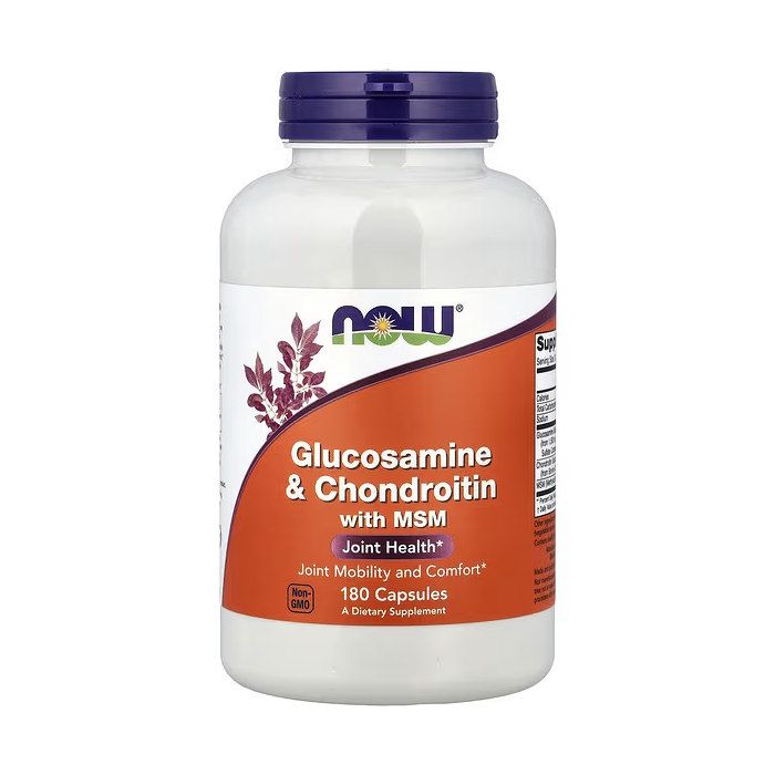 NOW Foods Glucosamine & Chondroitin with MSM 180 капсул - глюкозамин хондроитин МСМ