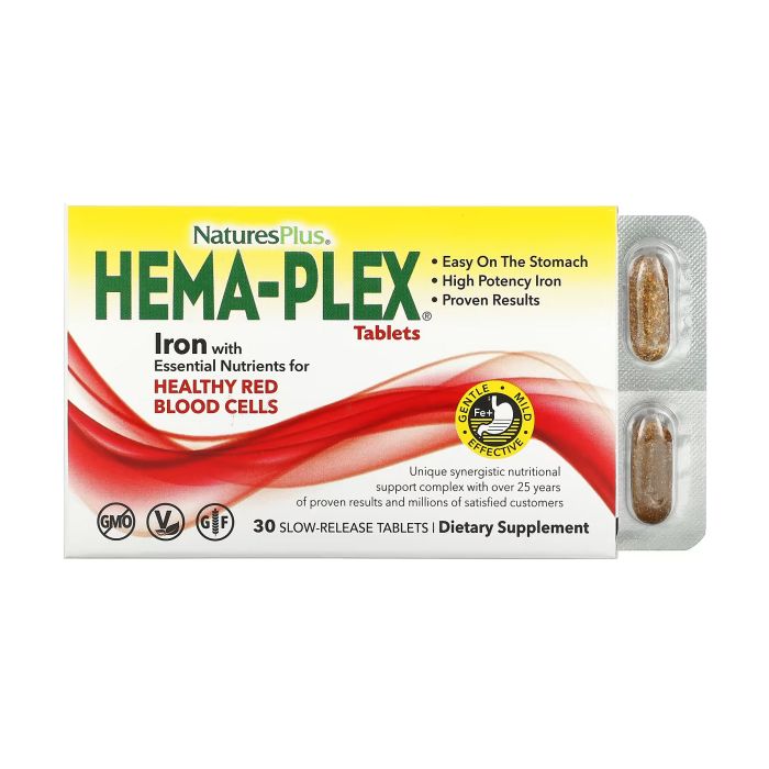 Nature's Plus Hema-Plex - 30 tabs (блистер) железо с кофакторами