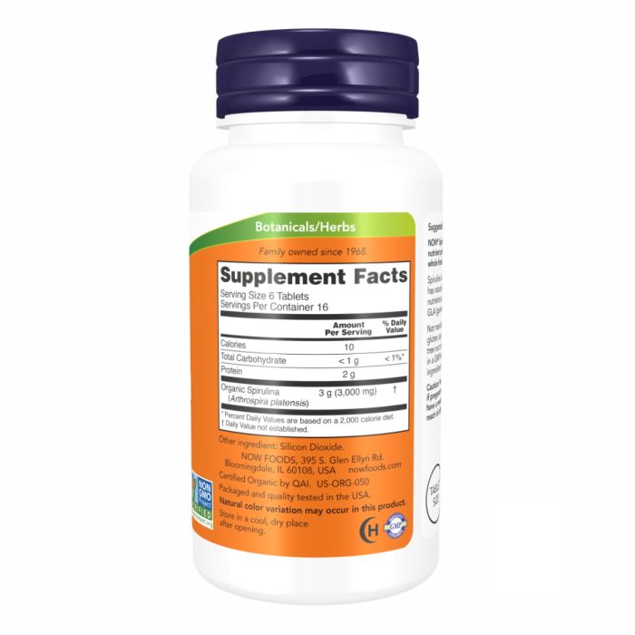 NOW Foods Spirulina 500 mg 200 tabs спіруліна