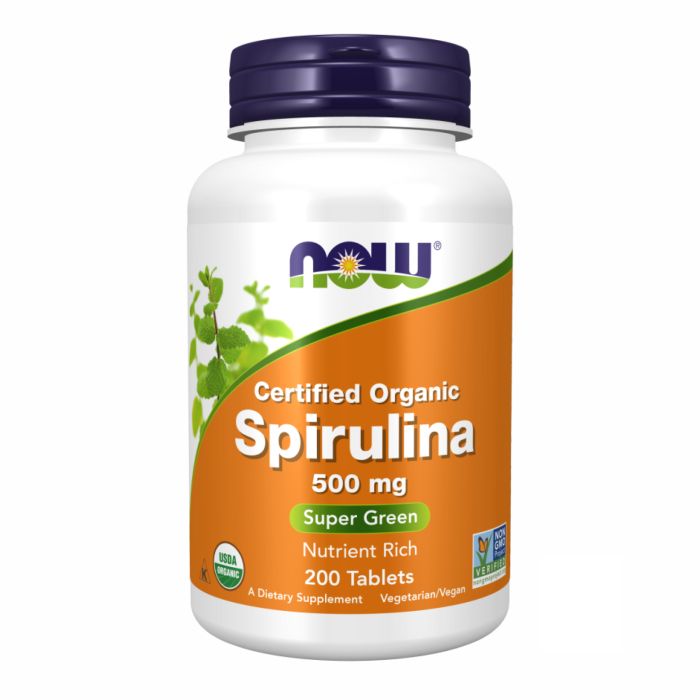 NOW Foods Spirulina 500 mg 200 tabs спіруліна