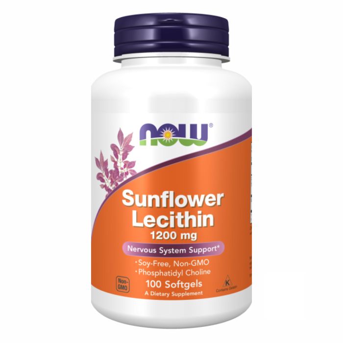 NOW Foods Sunflower Lecithin 1200 mg 100 sgels лецитин подсолнечный для снижения холестерина