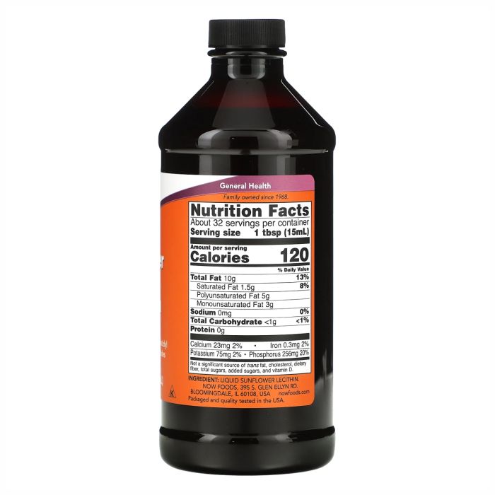 NOW Foods Sunflower Liquid Lecithin 473 ml подсолнечный лецитин в жидкой форме