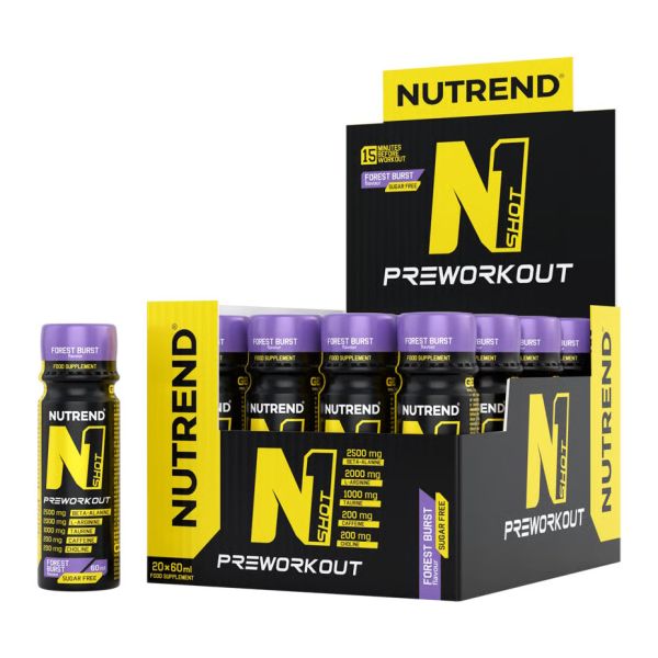Nutrend N1 shot 20 x 60 мл Forest Burst — предтренировочный шот со вкусом лесных ягод