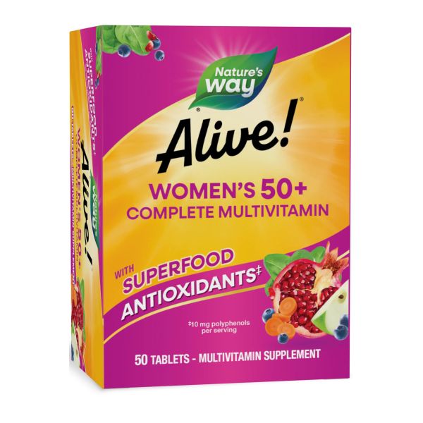 Natures Way Alive! Women's 50+ Complete Multivitamin 50 таблеток - мультивітаміни для жінок 50+