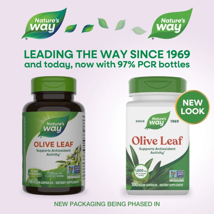Nature’s Way Olive Leaf 100 капсул - екстракт листя оливи для імунітету