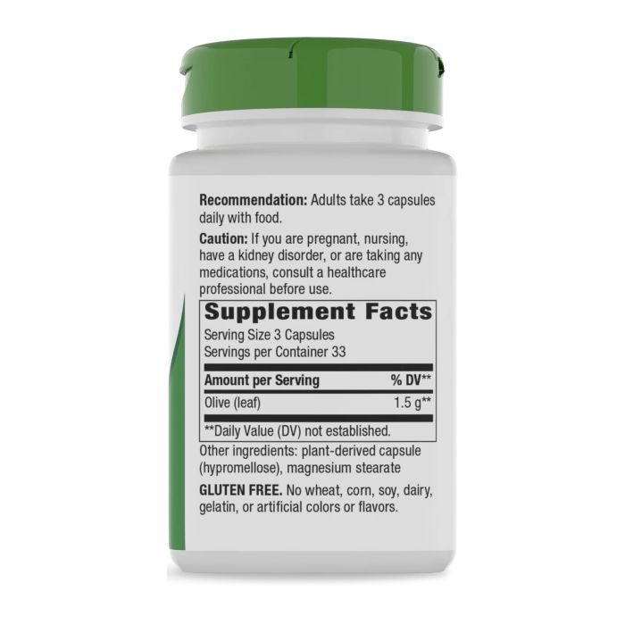 Nature’s Way Olive Leaf 100 капсул - екстракт листя оливи для імунітету