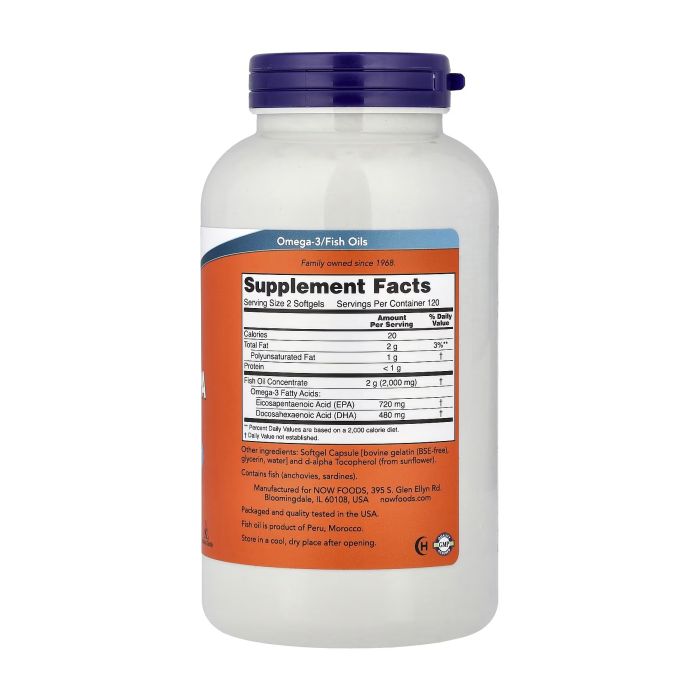 NOW Foods Super Omega EPA 240 капсул - риб'ячий жир EPA DHA
