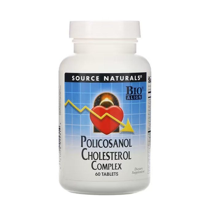 Source Naturals Policosanol Cholesterol Complex 60 таблеток  - поддержка уровня холестерина
