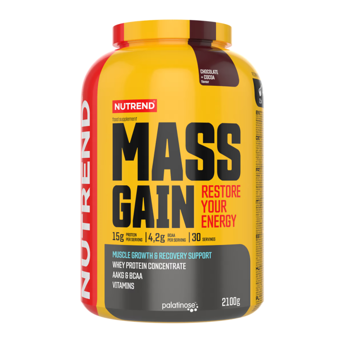 Nutrend Mass Gain 2100 gr, гейнер для увеличения веса и восстановления