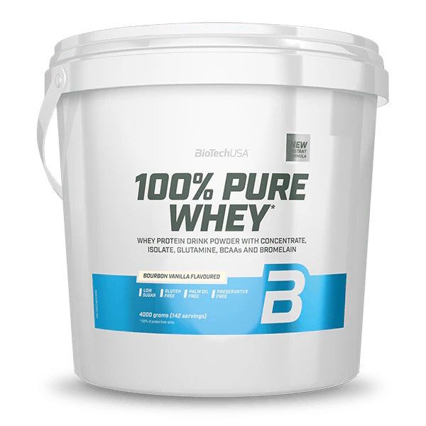Biotech USA 100% Pure Whey 4000 gr - сывороточный протеин для строительства мышц