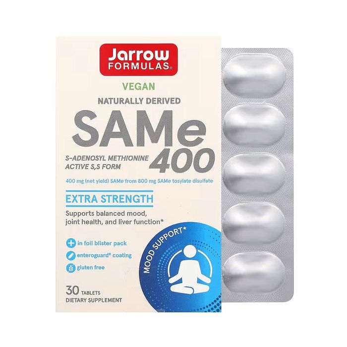Jarrow Formulas SAMe 400 30 таблеток — S-аденозилметионин адеметионин для суставов