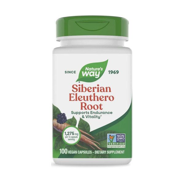 Natures Way Siberian Eleuthero Root 100 капсул - корень элеутерококка для энергии
