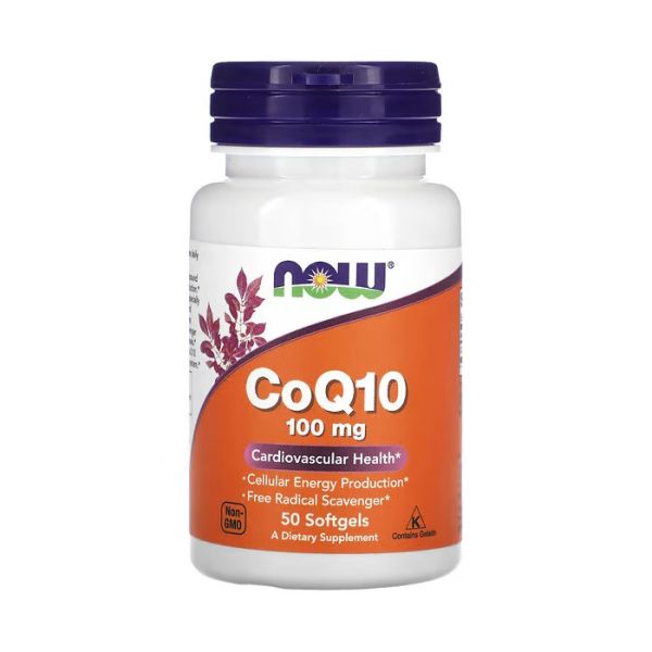 NOW Foods CoQ10 100 mg 50 софтгелів - коензим Q10 (убіхінон)
