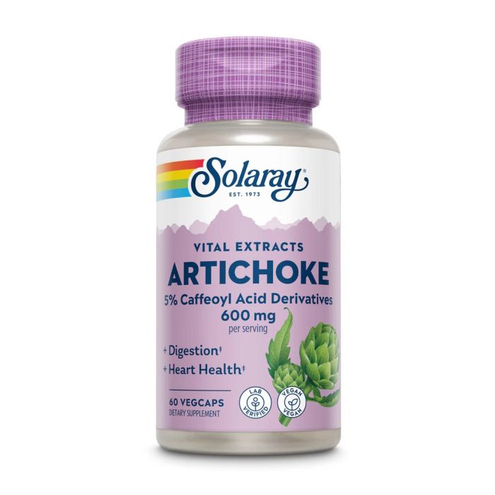 Solaray Artichoke 600 mg 60 капсул - экстракт артишока для поддержки пищеварения