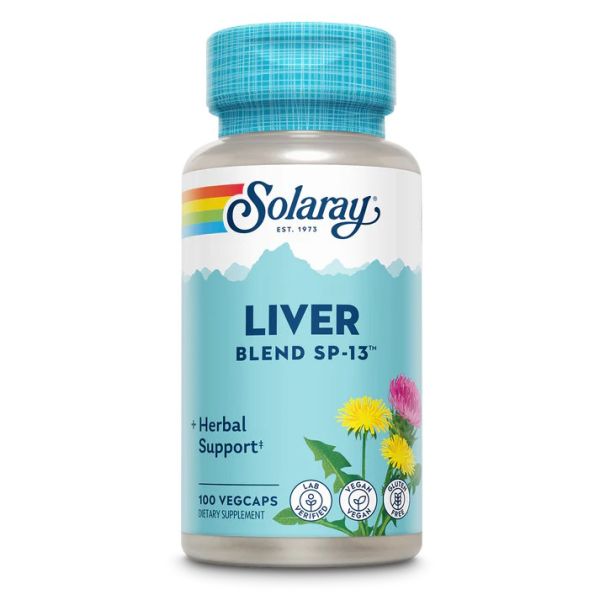Solaray Liver Blend SP-13 100 капсул - растительный комплекс для поддержания функций печени
