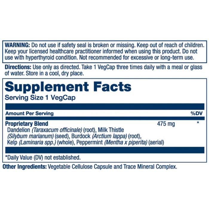 Solaray Liver Blend SP-13 100 капсул - растительный комплекс для поддержания функций печени