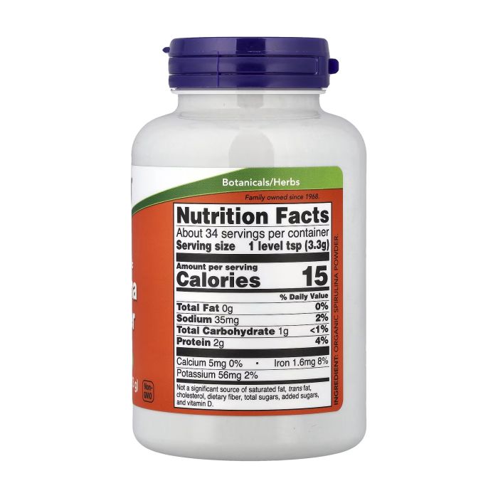 NOW Foods Spirulina Powder 113 g - органічна спіруліна в порошку