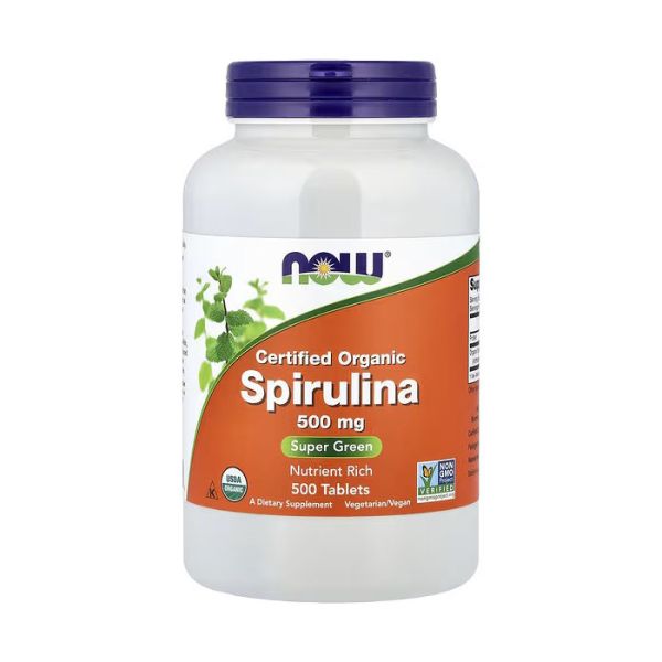 NOW Foods Organic Spirulina 500 mg 500 таблеток - органічна спіруліна