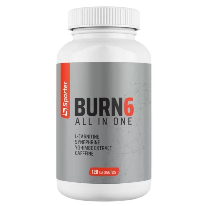 Sporter Burn 6 All In One 120 caps, жиросжигатель с йохимбином