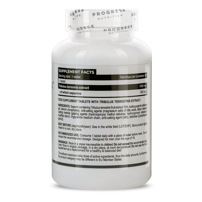 Progress Nutrition TEST 1500 mg Tribulus 60 таблеток - трибулус для енергії та витривалості