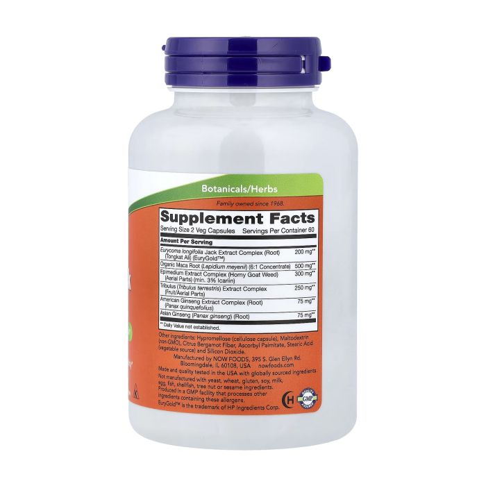 NOW Foods TestoJack 200 mg 120 капсул - бустер тестостерона с тонгкат али