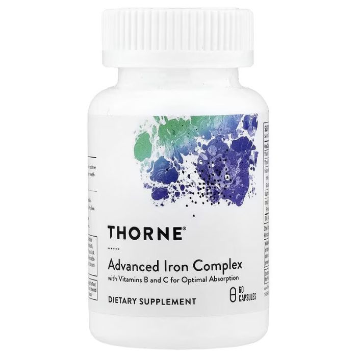 Thorne Advanced Iron Complex (Ferrasorb) 60 Capsules залізо с коферментами