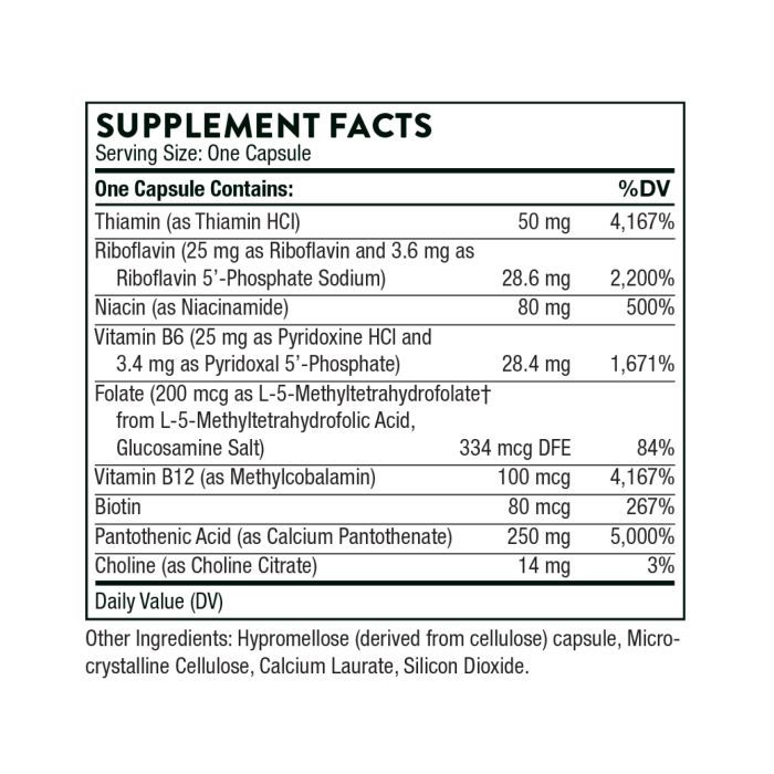 Thorne Research Stress B-Complex 60 caps антистрессовый комплекс