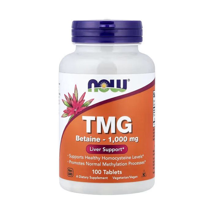 NOW Foods TMG 1000 mg 100 таблеток - триметилгліцин (бетаїн)