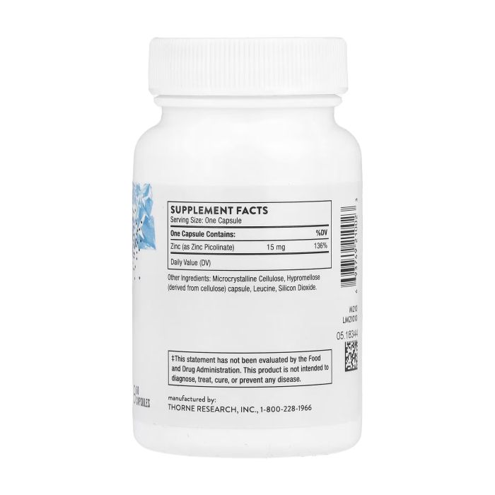 Thorne Zinc Picolinate 15 мг 60 капсул — пиколинат цинка
