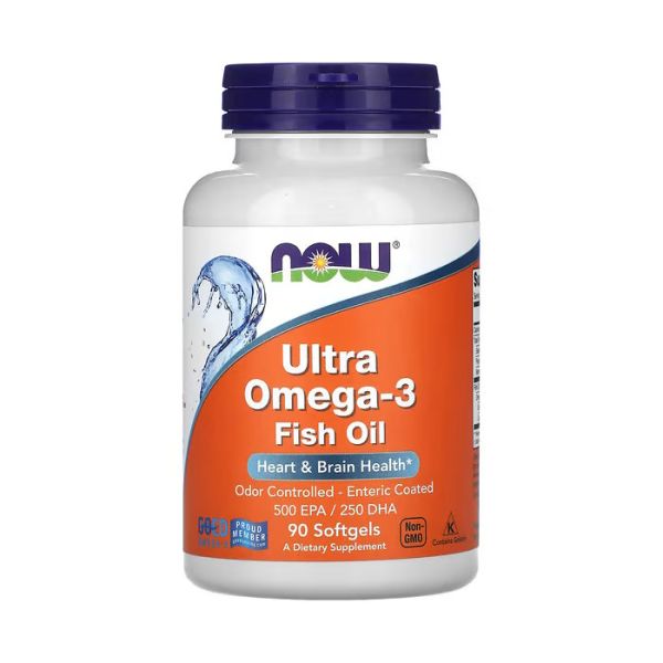 NOW Foods Ultra Omega-3 Fish Oil 90 капсул - омега-3 для серця без рибного присмаку