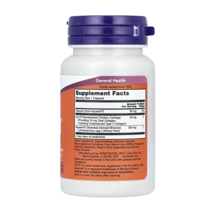 NOW Foods UC-II Joint Health 60 капсул - колаген II типу з кальцієм
