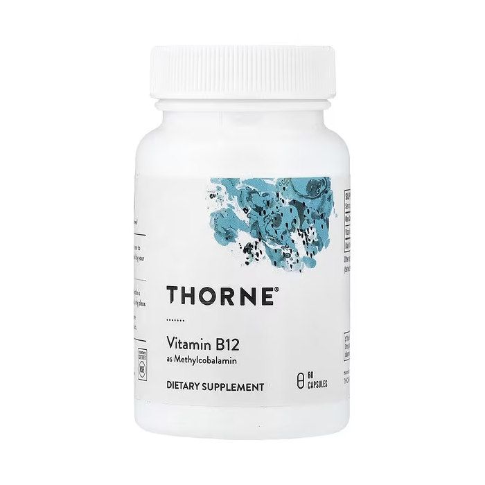 Thorne Vitamin B12 (метилкобаламин) 60 капсул — 1 мг B12 в порции
