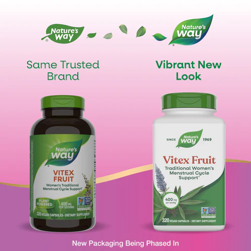 Natures Way Vitex Fruit 400 mg 320 капсул - витекс для гормонального баланса