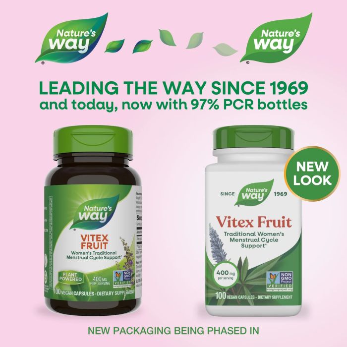 Natures Way Vitex Fruit 400 mg 100 капсул - вітекс для підтримки гормонального фону