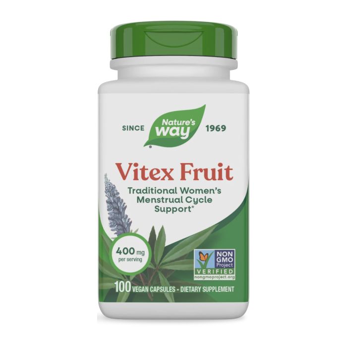 Natures Way Vitex Fruit 400 mg 100 капсул - вітекс для підтримки гормонального фону
