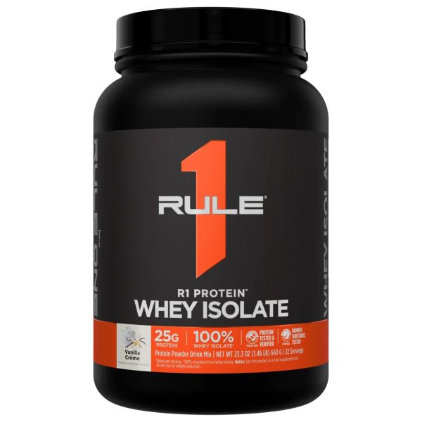 Rule 1 R1 Protein Whey Isolate, 660 г — ізолят сироваткового протеїну, Vanilla Crème