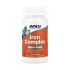 NOW Foods Iron Complex 100 таблеток - залізо бісгліцинат з вітаміном С для гемоглобину