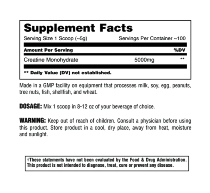 Animal Creatine Powder 500 gr, креатин моногидрат для укрепления и наращивания мышц